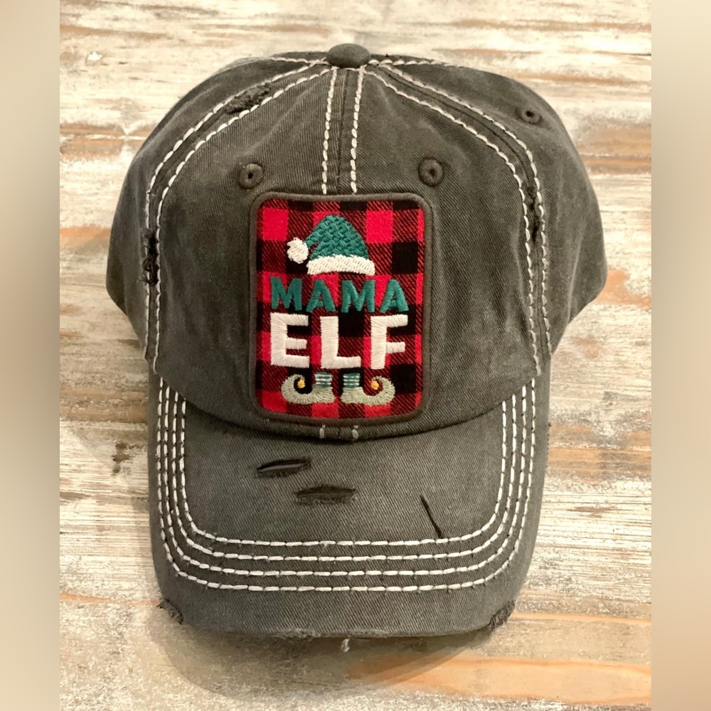 Mama Elf Christmas Santa Baseball Cap NWT!